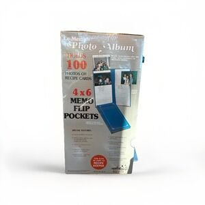 Sealed NEW Vintage Le Memo WHITE Photo Album 100 Memo Flip Pockets 4" x 6" SF-46